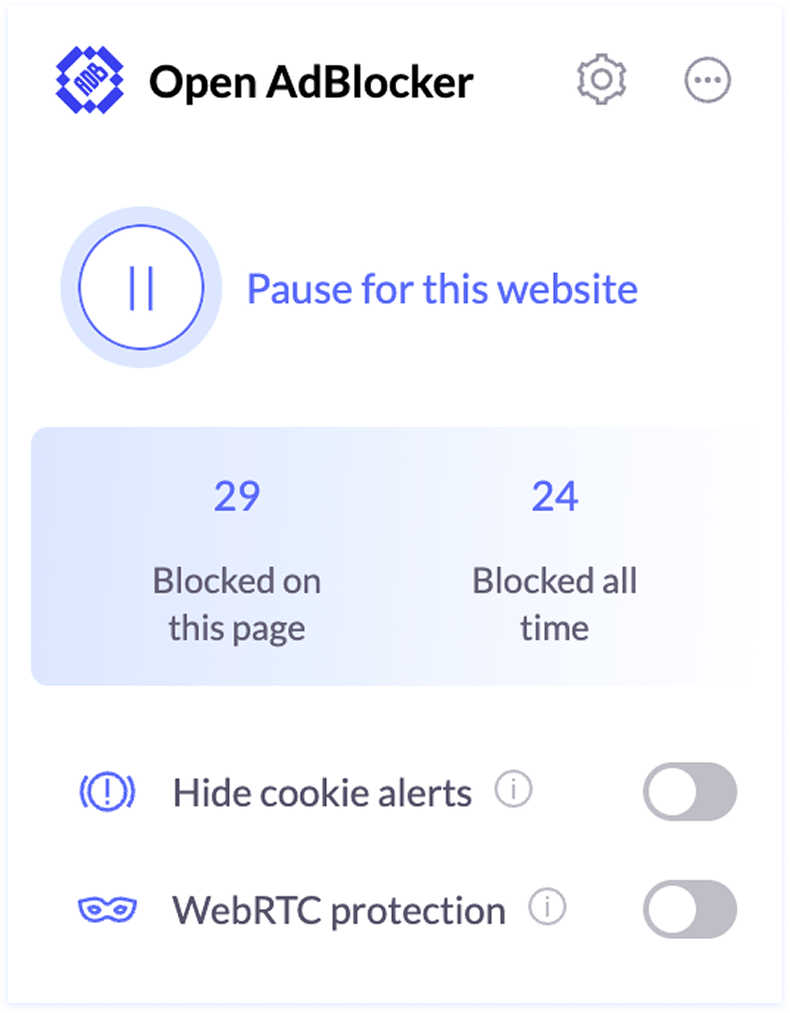 Open ADblocker screenshot